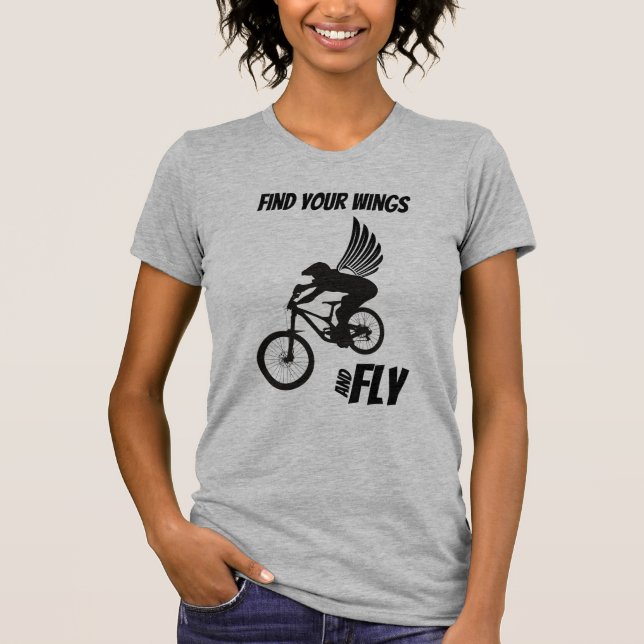 Encontre suas asas e camisa de moto da Montanha Vo (Frente)