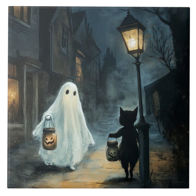 Encontro de Ghost e Gato do Halloween (Frente)