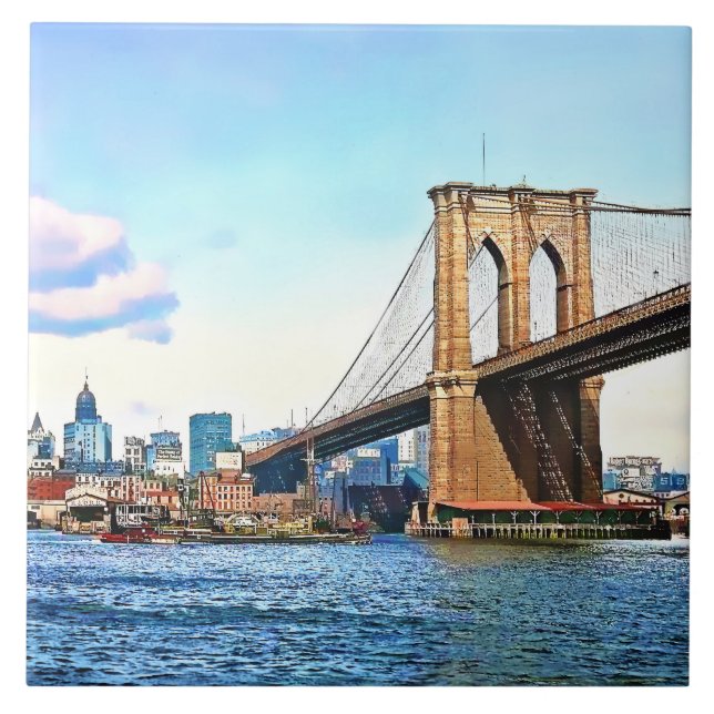 Encontro de Nova York do Brooklyn Bridge (Frente)