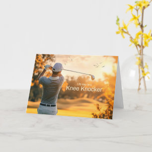 Encorajamento para um cartão temático de golfe esp
