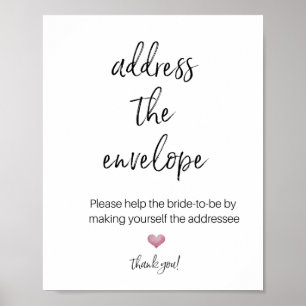 ENDEREÇAR O ENVELOPPE PARA poster CHÁ