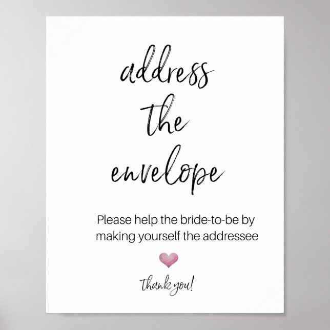 ENDEREÇAR O ENVELOPPE PARA poster CHÁ (Frente)