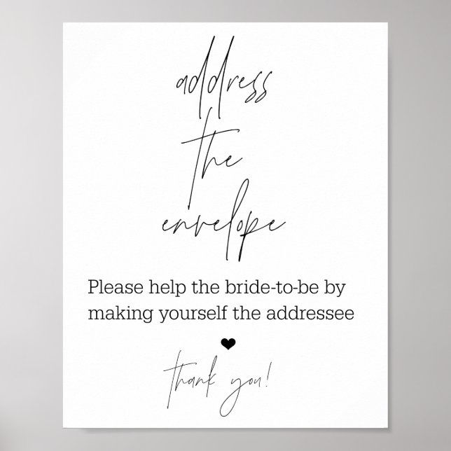 ENDEREÇAR O ENVELOPPE PARA poster CHÁ (Frente)