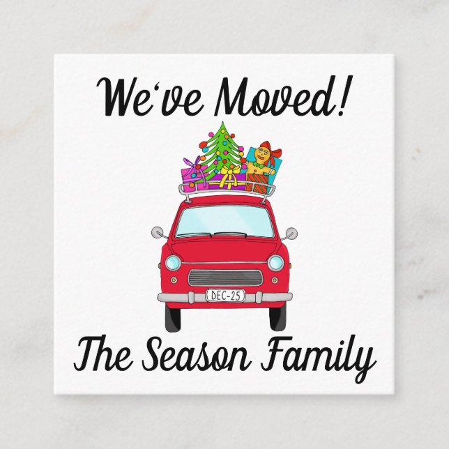 Endereço Anúncio do carro vermelho com presentes d (Frente)