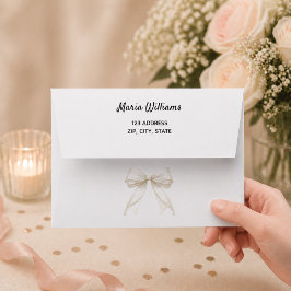 Endereço de devolução de laço de creme de marfim