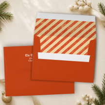 Endereço de Devolução de Natal Vermelho Vintage