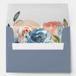 Endereço de devolução Personalizada Botânica Azul