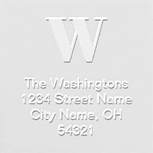 Endereço de devolução simples monograma personaliz