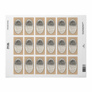 Endereço de mel de marfim ou etiqueta de tamanho d