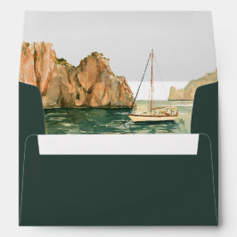 Endereço de Retorno de Casamento Verde Pinho Capri