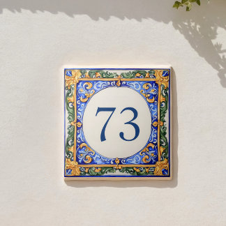 Endereço Personalizado Mediterrâneo em Maiolica