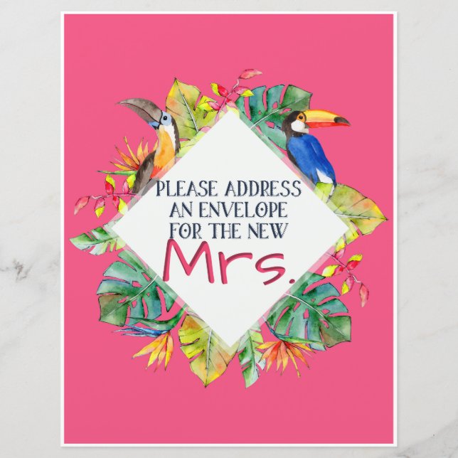 Endereço tropical e sinal de envelope (Frente)