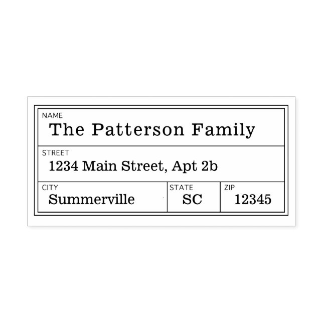 Endereço Vintage Carimbo Carimbo Endereço Postal (Impressão)