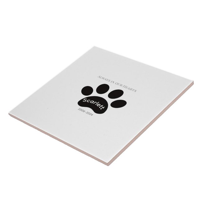 Enduring Paw Print Remembrance Design (Lateral)