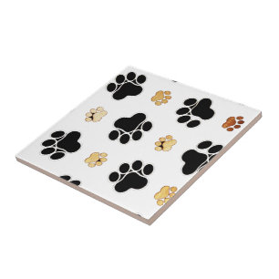 Enegreça e tan o branco canino do impressão da