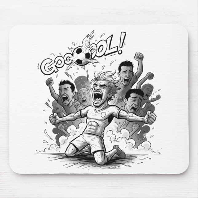 Energetic Football Goal Celebration Mouse Pad (Frente)