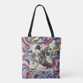 Energetic Ukiyo-e Tote Bag