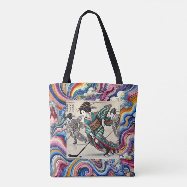 Energetic Ukiyo-e Tote Bag (Verso)