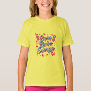 Energia de Boss Babe – Camiseta Amarela Poderosa
