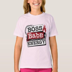 Energia de Chefe Babe – Camiseta Rosa Poderosa