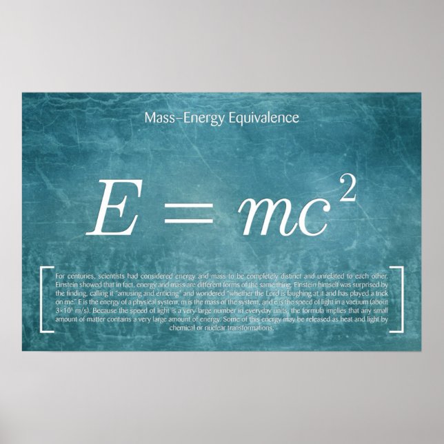 Energia em Massa - Poster de Matemática (Frente)