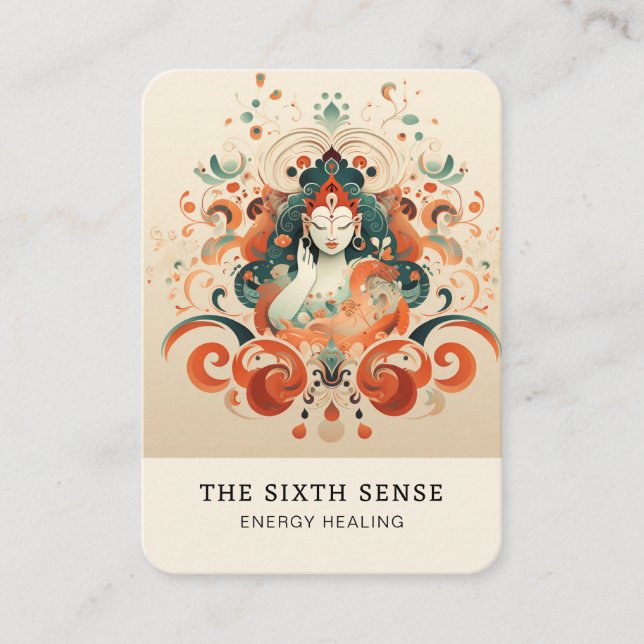 Energie Heiler Reiki - Cartão de visita espiritual (Frente)