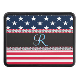 Enfeire Para Reboque EUA Stars Stripes Script Monograma Dazzling