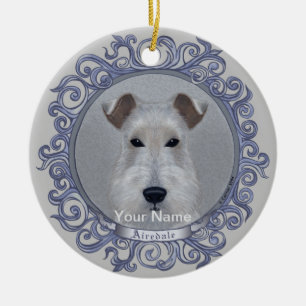 Enfeite Airedale Ornamentado