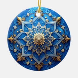 Enfeite Azul Dourado Decorativo de Feriado