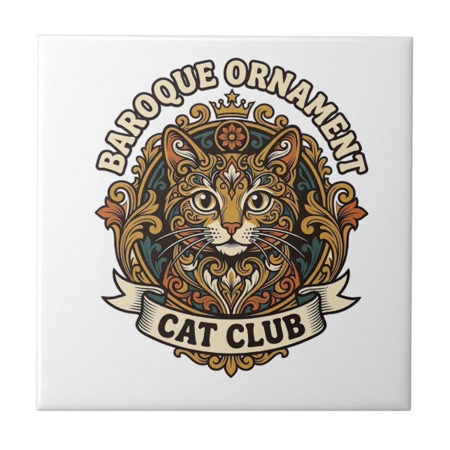 Enfeite Barroco Gato Presente Amante de Gato - Orn (Frente)