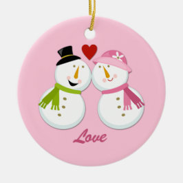 Enfeite Boneco de Neve Senhora de Neve 1º Natal