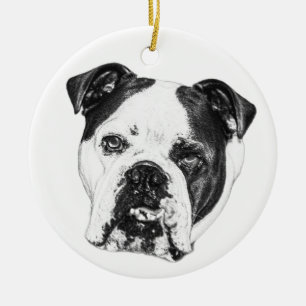 Enfeite Bulldog Luz de Árvore