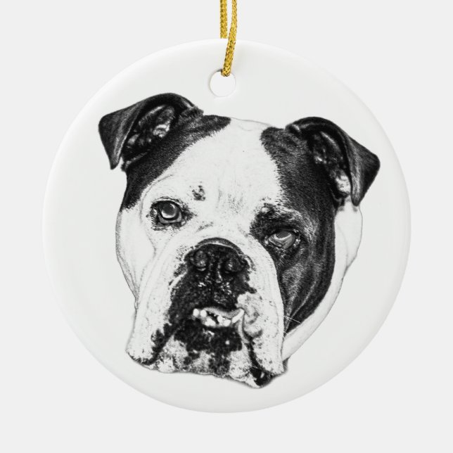 Enfeite Bulldog Luz de Árvore (Frente)