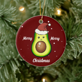 Enfeite cerâmico Feliz Natal Avocado