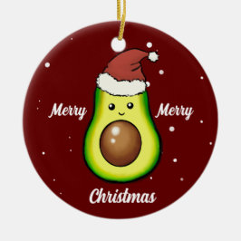 Enfeite cerâmico Feliz Natal Avocado