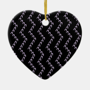 Enfeite Chevron Corações Roxo Pastel Nero Noctis