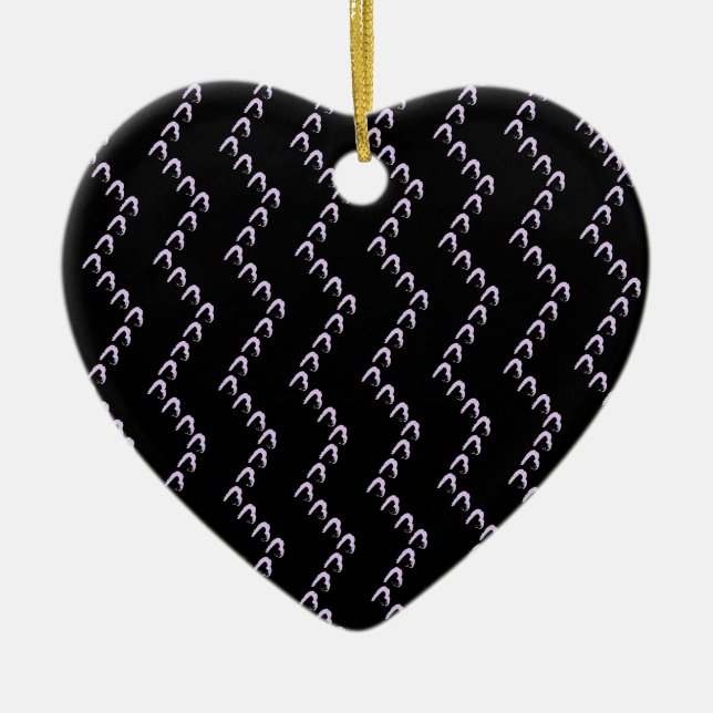 Enfeite Chevron Corações Roxo Pastel Nero Noctis (Frente)