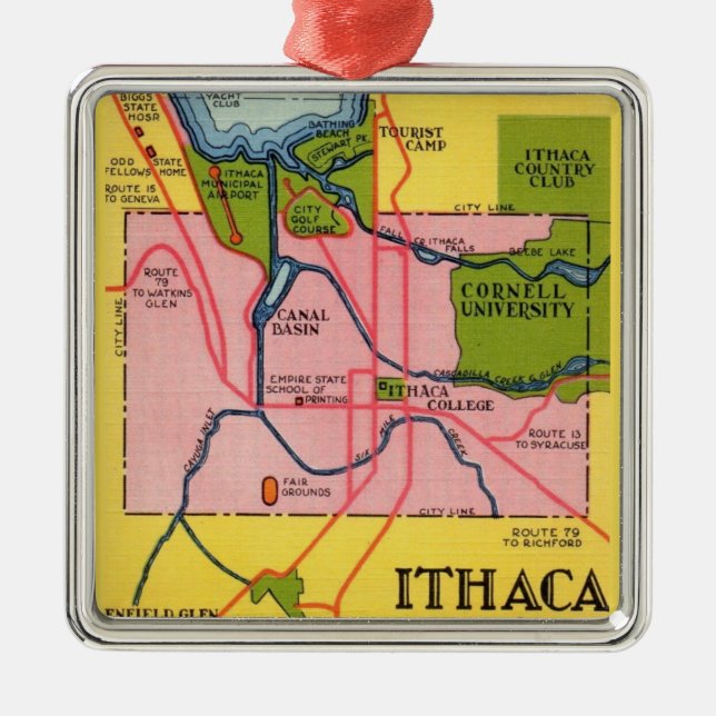 Enfeite Colorido de Ithaca Nova York (Frente)