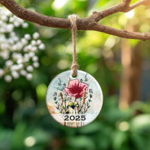 Enfeite Comemorativo de Arte de Flores Silvestres