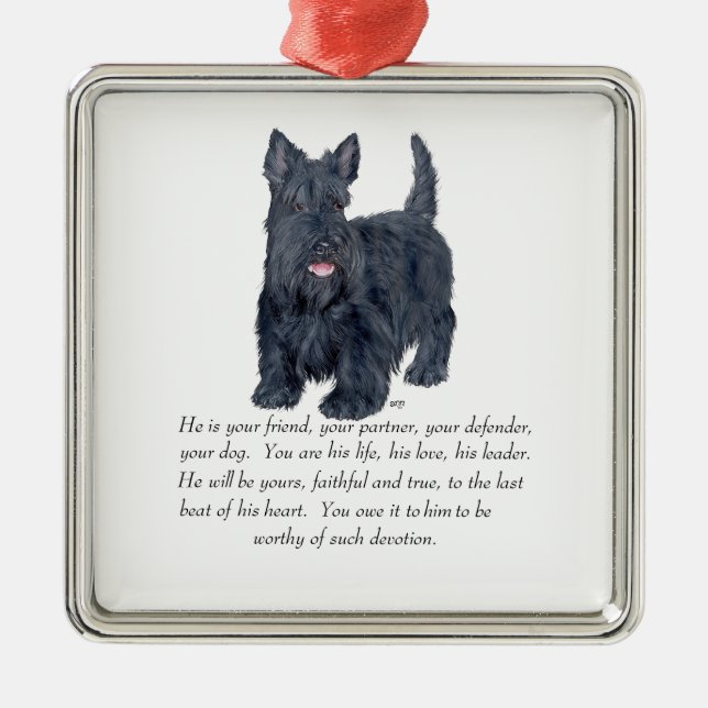 Enfeite Comemorativo Scottie - MACHO (Frente)