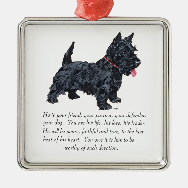 Enfeite Comemorativo Scottie - MACHO (Frente)