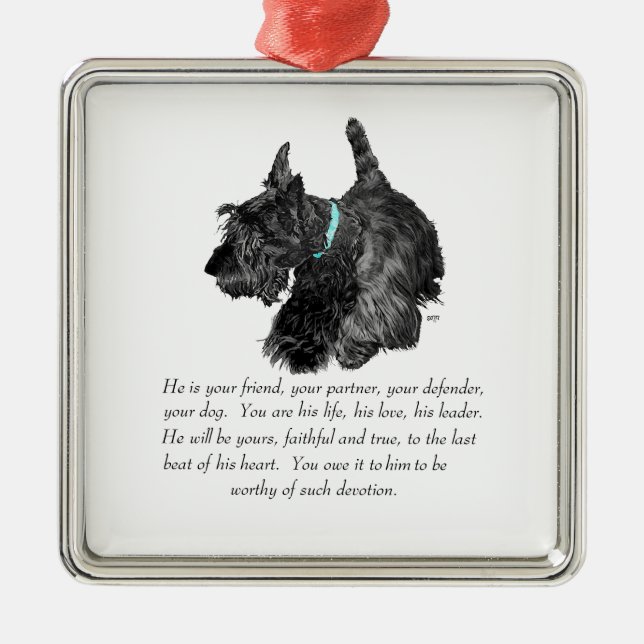 Enfeite Comemorativo Scottie - MACHO (Frente)