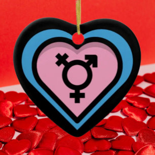 Enfeite Coração do Orgulho Trans