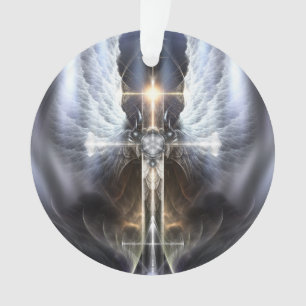 Enfeite Cruzado de Anjo Pesado