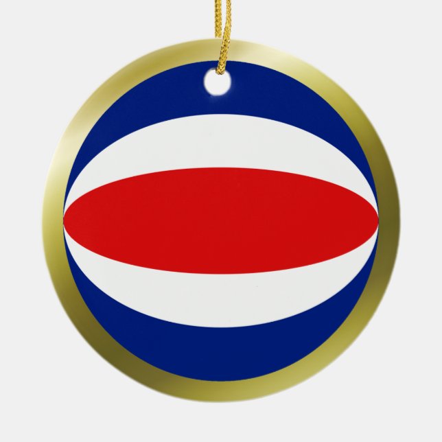 Enfeite da Bandeira da Costa Rica (Frente)