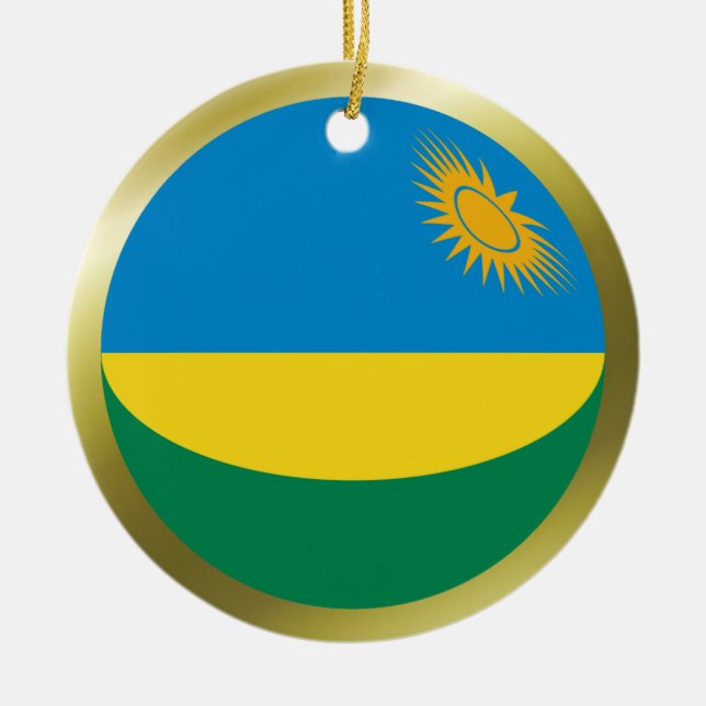 Enfeite da Bandeira de Ruanda (Frente)
