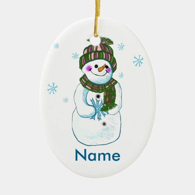 Enfeite da Vovó Boneco de Neve (Frente)