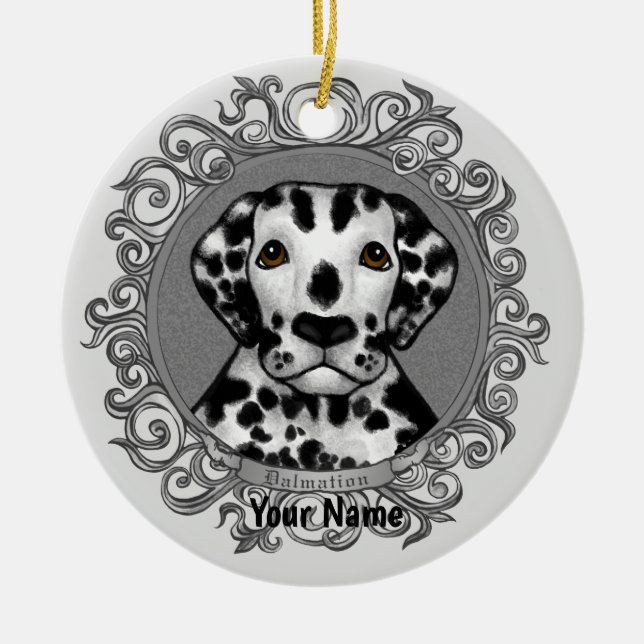 Enfeite Dalmata Ornamentado (Frente)