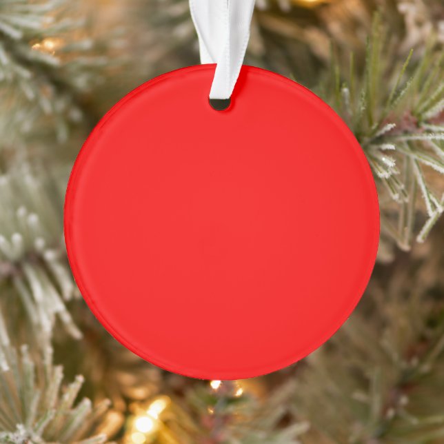 Enfeite de Acrílico Círculo Vermelho (Árvore)