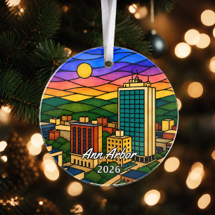 Enfeite de Acrílico Personalizado de Ann Arbor, Mi